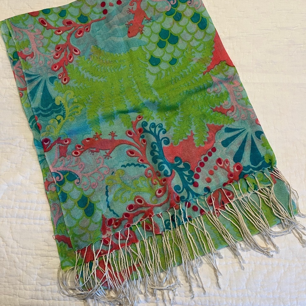 Lilly Pulitzer Silk and Cashmere Scarf